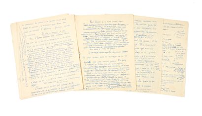 Joë BOUSQUET. [Paul Eluard.] Sans date [vers 1948].
Manuscrit autographe avec biffures,...