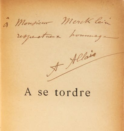 Alphonse ALLAIS. À se tordre. Histoire chatnoiresques. Paris, Paul Ollendorff, 1891.
In-12...