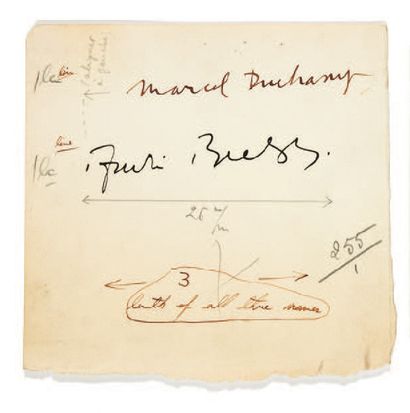 André BRETON. Phare de la mariée. Sans lieu ni date [1934].
Manuscrit autographe...