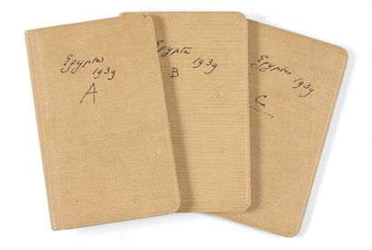 GIDE, André. Carnets d'Égypte. [Égypte], 1939.
Manuscrit autographe, 3 carnets in-12...