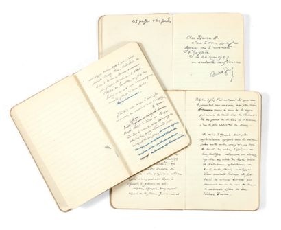 GIDE, André. Carnets d'Égypte. [Égypte], 1939.
Manuscrit autographe, 3 carnets in-12...