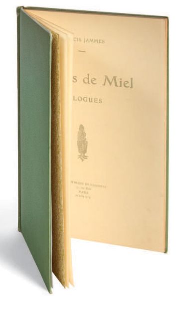 JAMMES, Francis. Rayons de Miel. Églogues. Paris, Bibliothèque de l'Occident, 1908.
In-8...