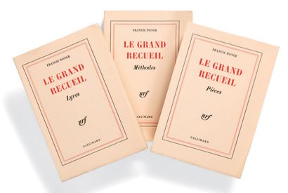 PONGE, Francis. Le Grand recueil. Lyres. - Méthodes. - Pièces. Paris, Gallimard,...