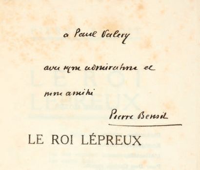 BENOIT, Pierre. Le Roi lépreux. Roman. Paris, Albin Michel, [1927].
In-8 [188 x 119]...