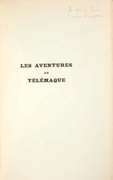 ARAGON, Louis. Les Aventures de Télémaque. Paris, Éditions de la Nouvelle Revue F...
