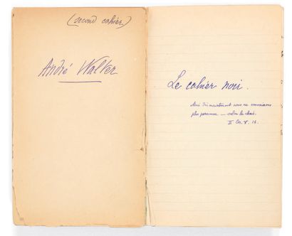 GIDE, André. André Walter (second notebook). Without place or date [1890].
Autograph...