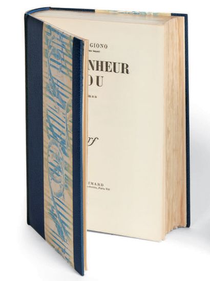 GIONO, Jean. Le Bonheur fou. Roman. Paris, Gallimard, [1957].
In-8 [204 x 138] de...