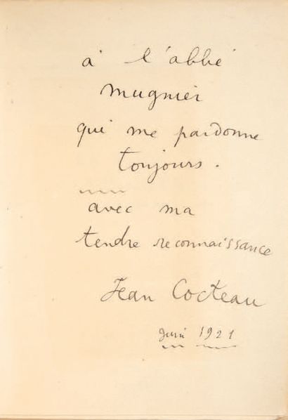 COCTEAU, Jean. The massacred wedding (memories). 1. Visits to Maurice Barrès. Paris,...