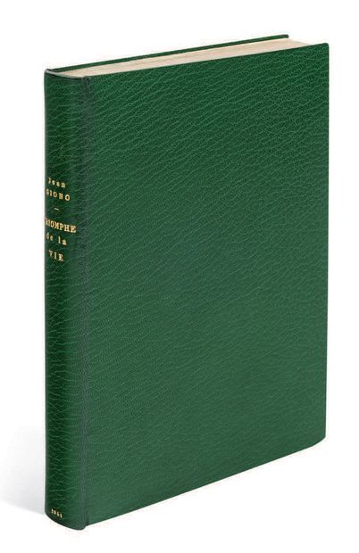 GIONO, Jean. Triumph of life. Neuchâtel, Ides et Calendes, 1941.
In-8 [221 x 161]...