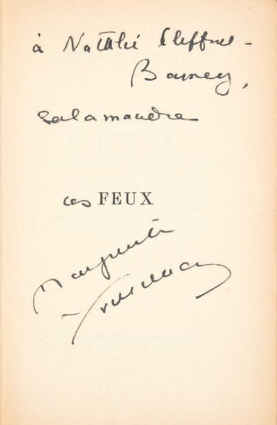 YOURCENAR, Marguerite. Feux. Paris, Grasset, [1936].
In-12 [188 x 117] de 214 pp.,...