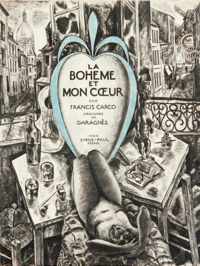 CARCO, Francis. La Bohème et mon coeur. Poèmes.
Paris, Émile-Paul frères, [1929].
In-4...