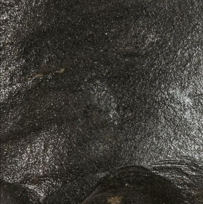 POLYNÉSIE POINTE DE LANCE «Mata'a» en obsidienne taillée et fichée à l'origine à...