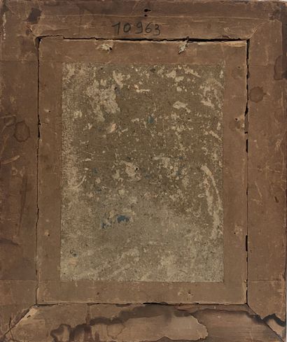 null Suiveur de Goya, le repas des moines. 

H_21,5 cm L_15 cm (à vue).
