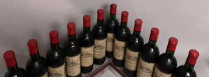 null 12 bouteilles Château BARATEAU - Haut Médoc 1970 Etiquettes tachées et abimées....