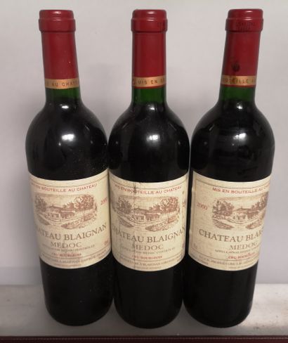 3 bouteilles Château BLAIGNAN - Médoc 2000...