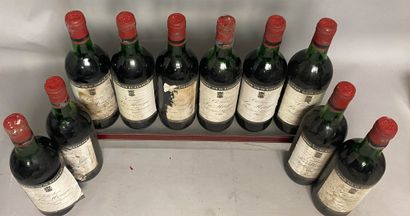 null 10 bouteilles Château LA MONGIE - Bordeaux 1982 A VENDRE EN L'ETAT