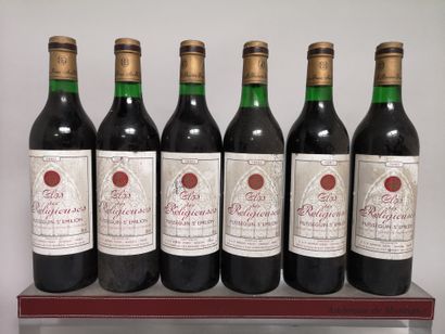 null 6 bouteilles CLOS les RELIGIEUSES - Puisseguin Saint Emilion 1980 Mise BARRIERE...