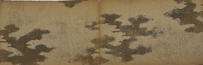 JAPON - Epoque MEIJI (1868 - 1912) Album accordéon à cinq pages à décor de scènes...
