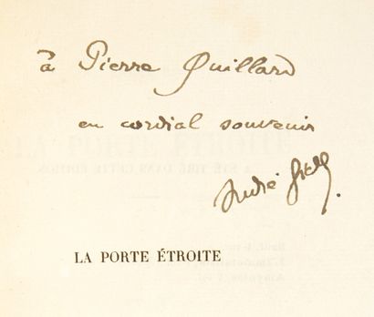 GIDE, André. La Porte étroite. Mercure de France, 1909 ; in-8 maroquin janséniste...