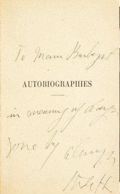 STEIN, Gertrude. Autobiographies. Préface de Léonce Villard, traduction de la Baronne...
