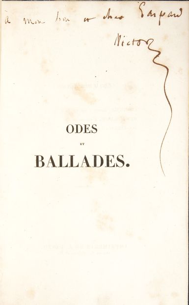 HUGO, victor. Odes and Ballads. Fourth edition increased with the Ode à la Colonne...
