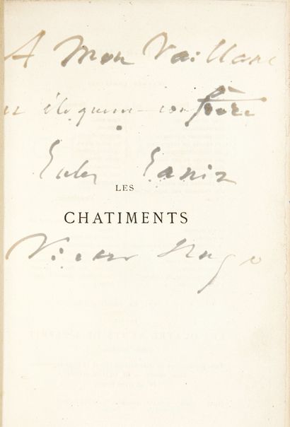 HUGO, victor. Les Châtiments. Paris, Hetzel et Cie [1870]; in-12 half blue percaline,...