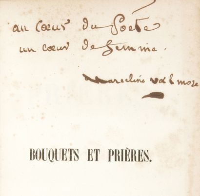 DESBORDES-VALMORE, Marceline. Bouquets et Prières. Paris, Dumont 1843 ; in-8 demi-maroquin...