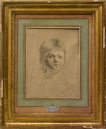 null French school of the 18th century 

Portrait of a child 

Pencil drawing on...