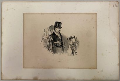 null Ensemble de 36 gravures d'aprés Honoré Daumier (accidents, mouillures). 

H_22...