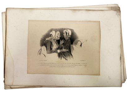 null Ensemble de 36 gravures d'aprés Honoré Daumier (accidents, mouillures). 

H_22...