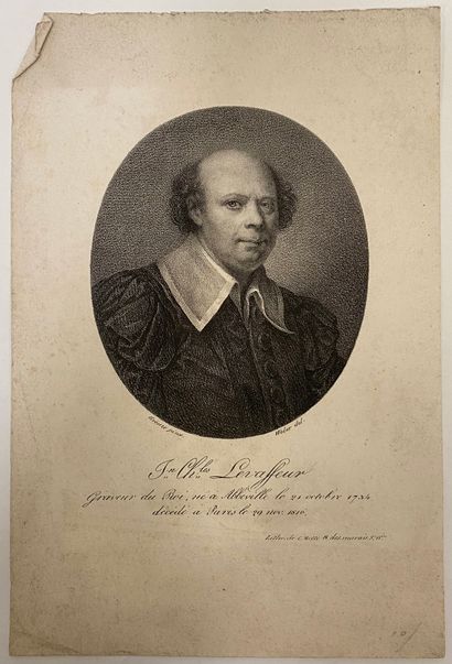 null 
Ensemble de gravures comprenant: 




"Portrait de Christoph August von Wackerbarth"....