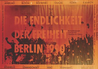 null Ensemble de trois affiches d'exposition de 1990 à Berlin. H_84 cm L_59,5 cm...