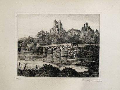 null Lot of prints representing landscapes including : - a view of Argenteuil L_26...