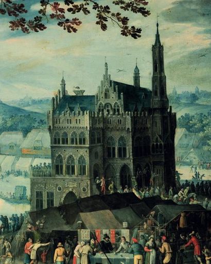 David Vinckboons (Mâlines 1576 - Amsterdam 1629) La fête de la saint Georges à Oudenarde...