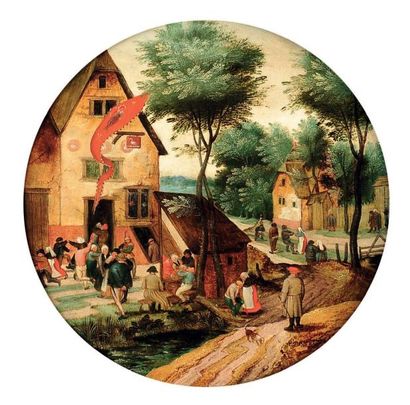 Pieter II Brueghel (Bruxelles 1564 - Anvers 1638) La kermesse de la saint Georges...