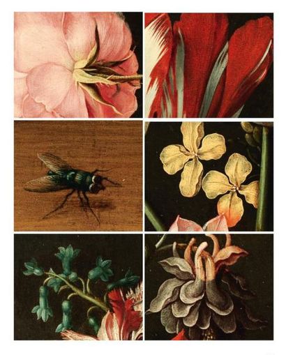 Jacob van Hulsdonck (Anvers 1582 - 1647) Bouquet de tulipes avec une rose et des...