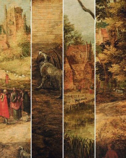 Gillis Claesz de Hondecoeter (Anvers 1575 - Amsterdam 1638) Paysage de forêt avec...