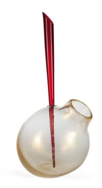 David Palterer (né en 1949) Prototype Vase «Harakiri» composé de deux pièces en verre...