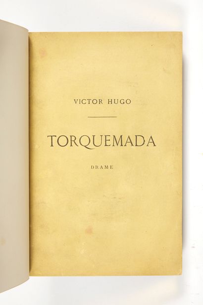 HUGO, victor. Torquemada. Drama. Paris, Calmann-Lévy, 1882; in-8 maroquin janseniste...