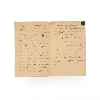 HUGO (Victor). Letter addressed to Josselin de Lasalle. Without place or date [Paris,...