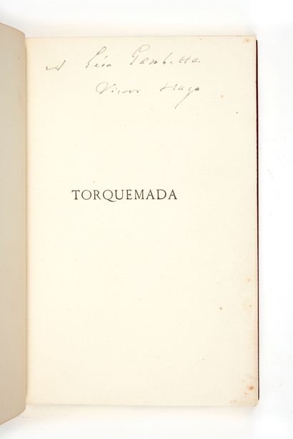 HUGO, victor. Torquemada. Drame. Paris, Calmann-Lévy, 1882 ; in-8 maroquin janséniste...