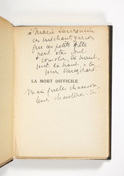 CREVEL, René. La Mort difficile. Simon Kra 1926; in-12 black half calf.

First edition...