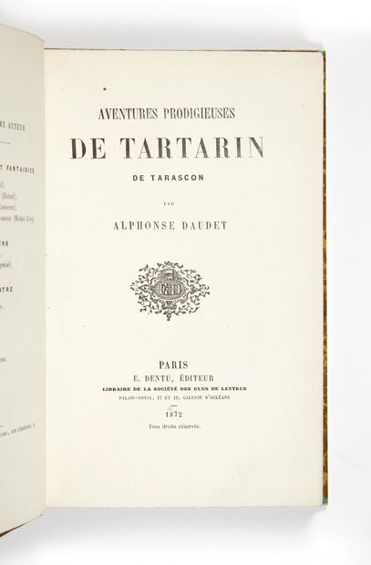 DAUDET, Alphonse. Les Aventures de Tartarin - Aventures prodigieuses de Tartarin...