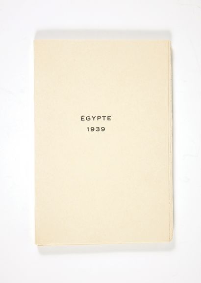 GIDE, André. Égypte 1939. Sans lieu, sans nom, sans date [1951] ; plaquette in-4

brochée,...