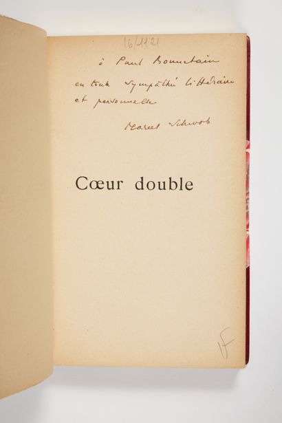 SCHWOB, Marcel. Spicilège. Paris Mercure de France 1896. - Coeur double. Paris, Ollendorf,...