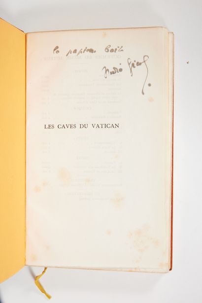 GIDE, André. GIDE, André.

Les Caves du Vatican, sotie par l’auteur de Paludes. Paris,...