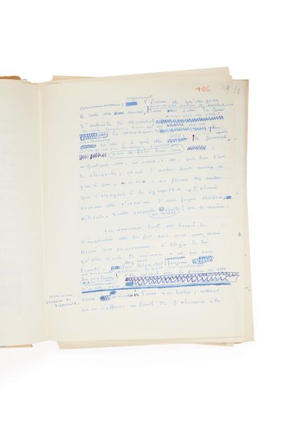 JOUHANDEAU, Marcel. Un Monde. Manuscrit autographe, [1950] ; 485 pages la plupart...