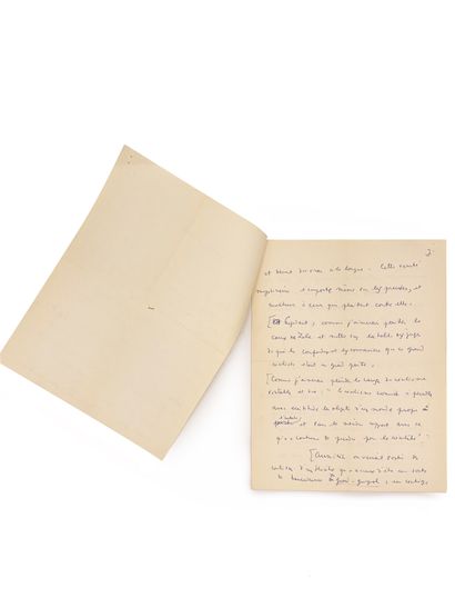 COCTEAU (Jean). Zola, the poet. Without place or date [1958].

Autograph manuscript...