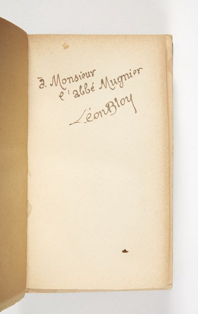 BLOY, Léon. Le Désespéré. Paris, Tresse & Stock, 1887; in-8 havana half-paperback,...