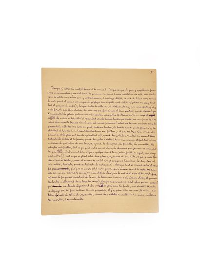 LEIRIS (Michel Le Forçat vertigineux. November 26, 1925.

Autograph manuscript of...